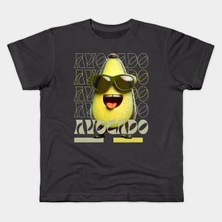 Avocado Bliss: The Cool and Cheery Cartoon Design Kids T-Shirt